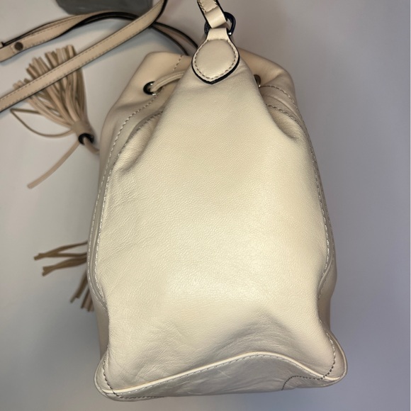 J. Crew Tassel-Tie Smooth Leather Bucket Bag - Picture 6 of 15
